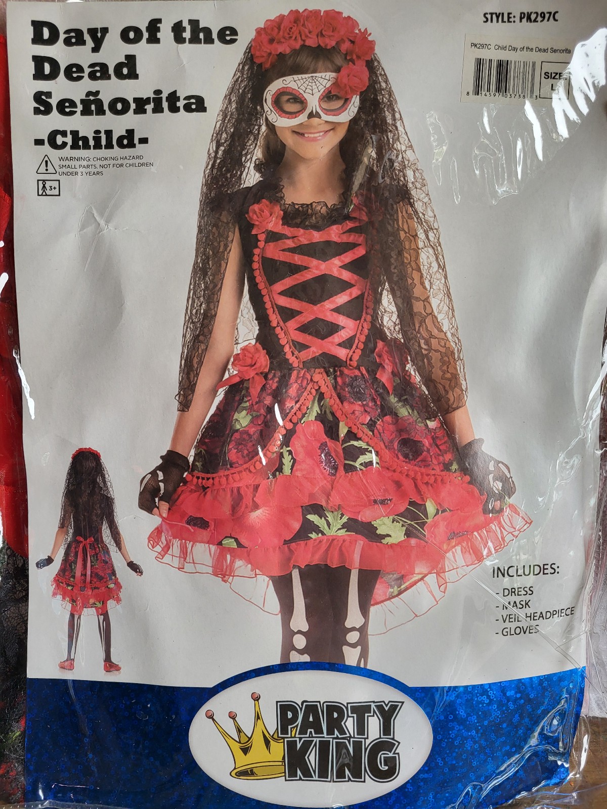 Lot of Day of the Dead Senorita child costumes