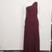 Birdy Grey Crepe Cabernet Kira One Shoulder Dress Medium