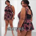 Torrid Multi Rose Floral Mesh Peplum Underwire Swimsuit Swim Dress 2X 18 20