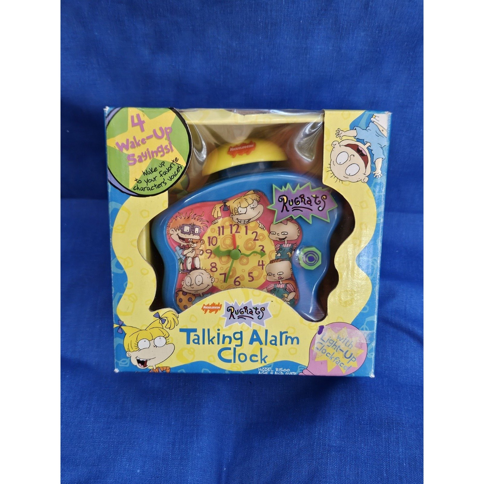 Vintage Nickelodeon RUGRATS TALKING ALARM CLOCK Tommy Angelica Chuckie Phil Lil