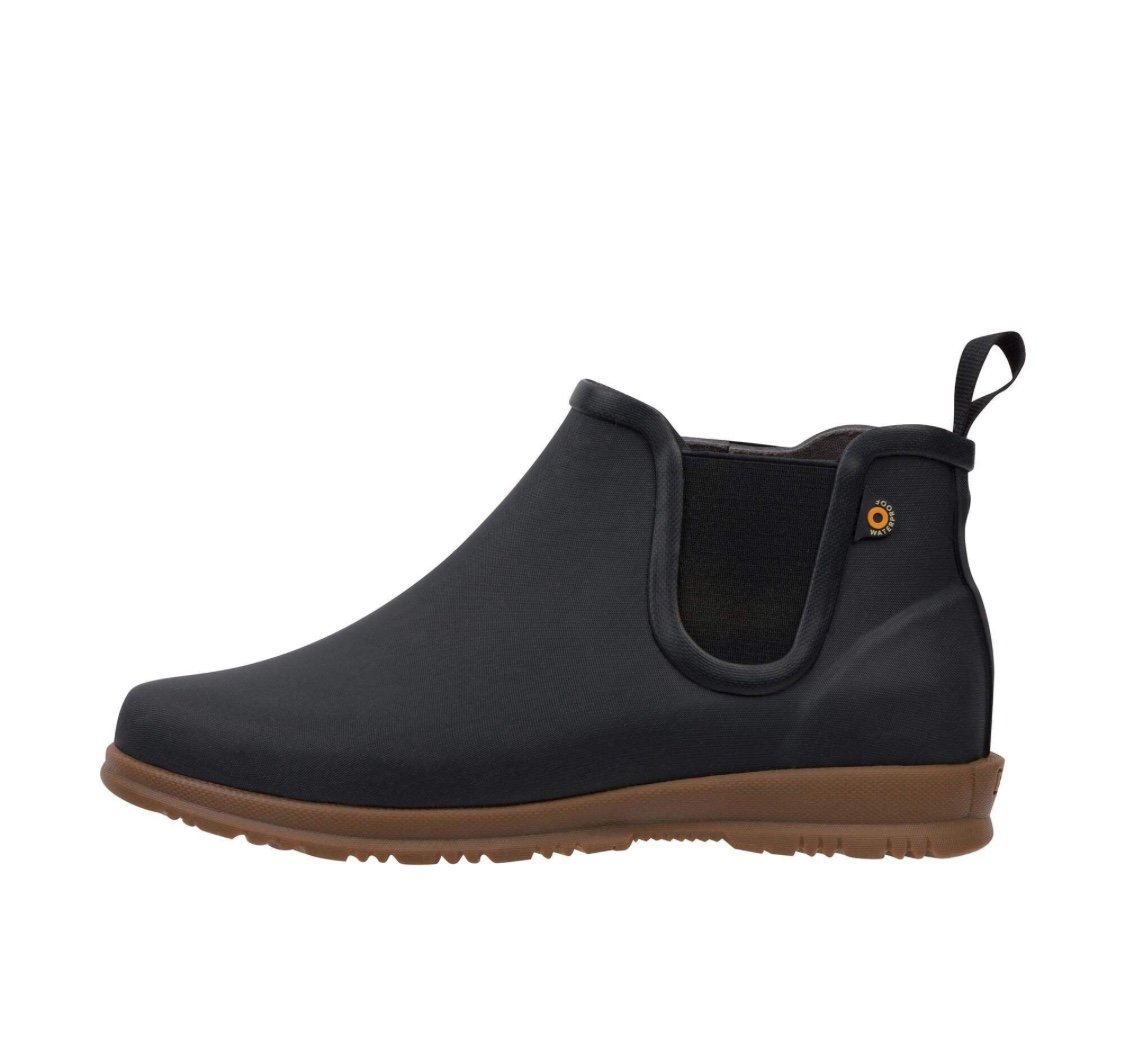 BOGS Sweet Pea Short Slip-On Black Rain Boots Women’s Size 7