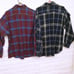 Lot of 2 '90s Northwest Territory Plaid Shackets Over-Shirt -L Pockets Navy Wine