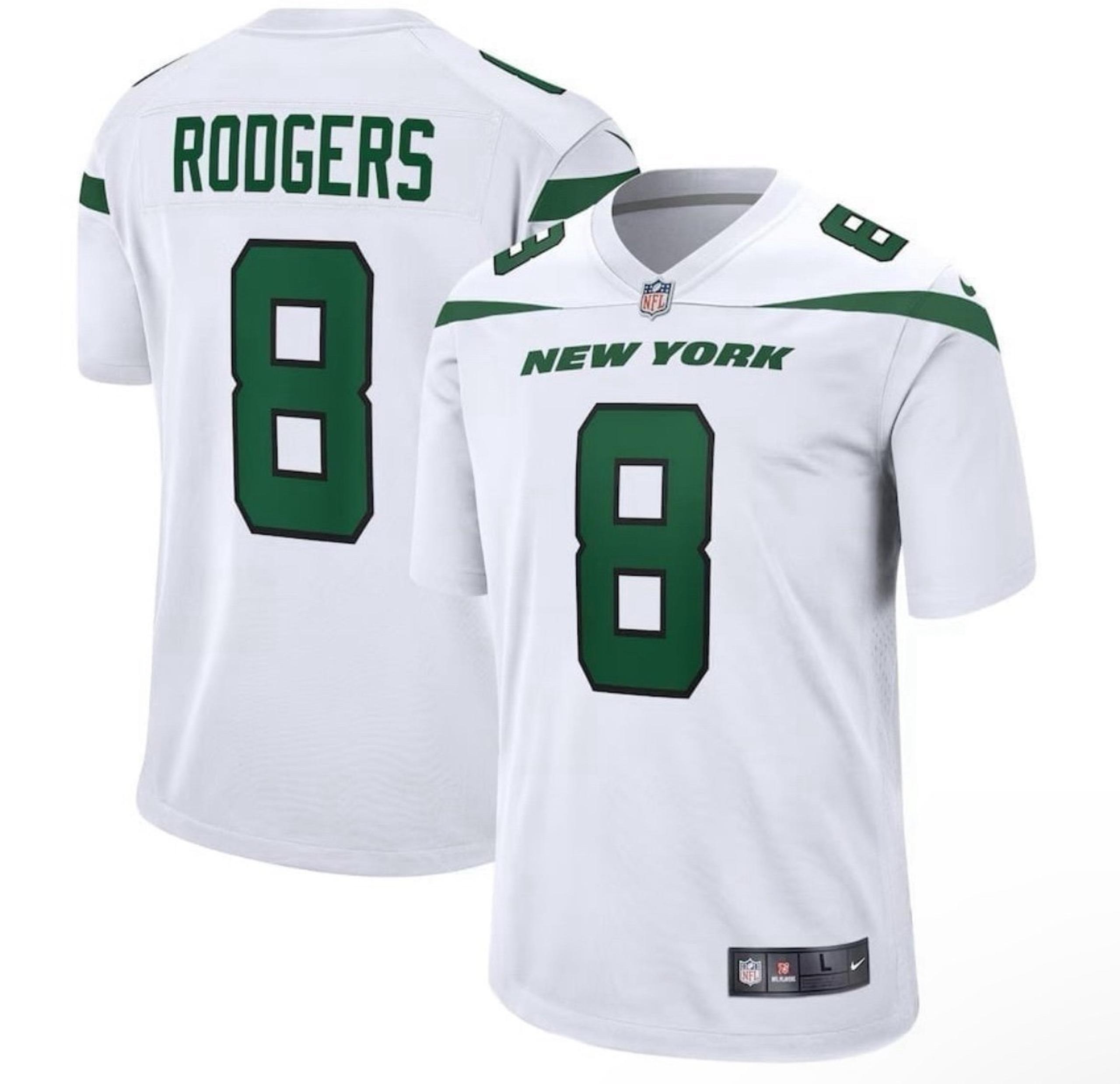 New York Jets Aaron Rodgers Nike Jersey