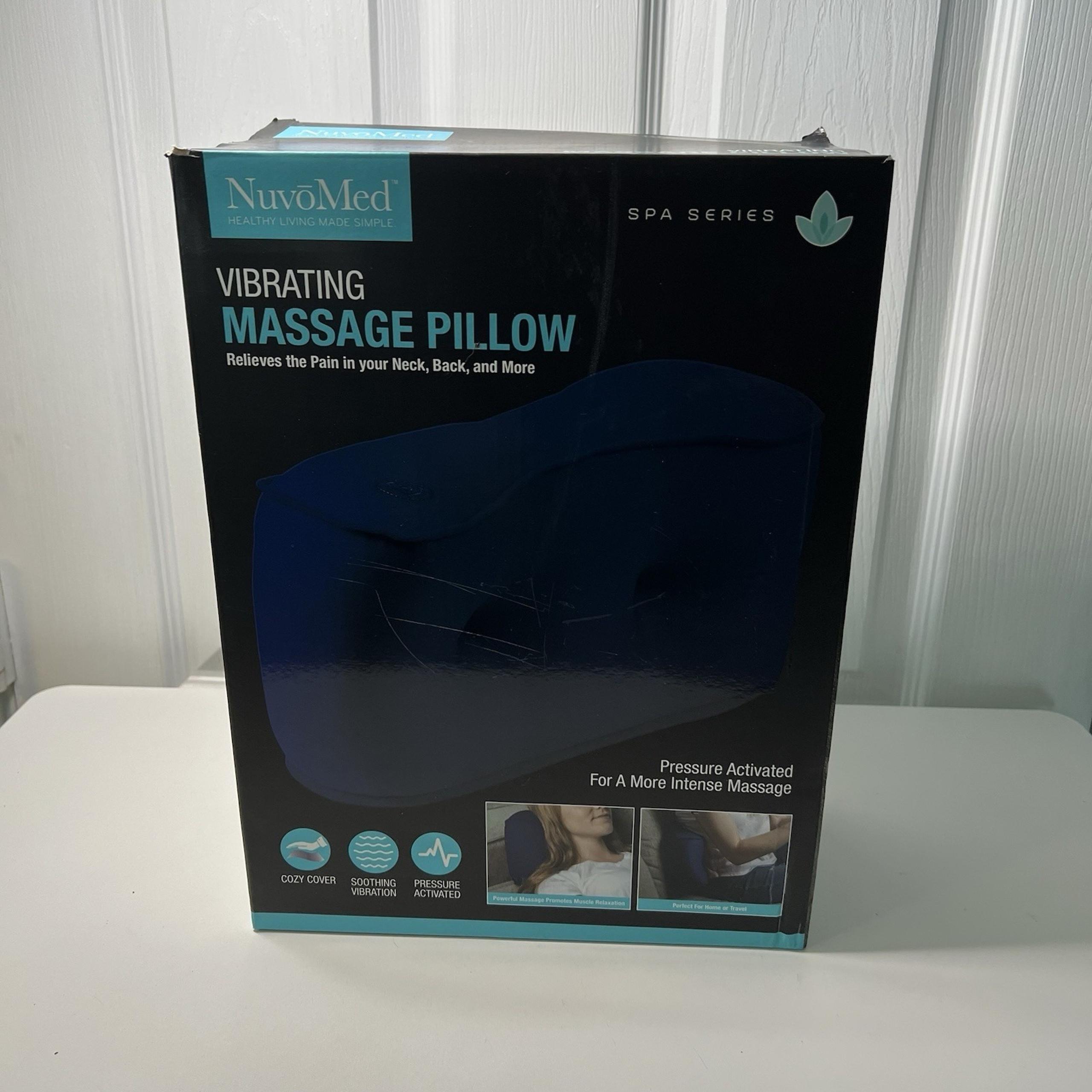 NuvoMed Vibrating Neck Massage Cushion High and Low Speed Settings