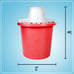 Nostalgia ICMP4RD 4-Quart Bucket Electric Ice Cream Maker, Red