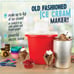 Nostalgia ICMP4RD 4-Quart Bucket Electric Ice Cream Maker, Red