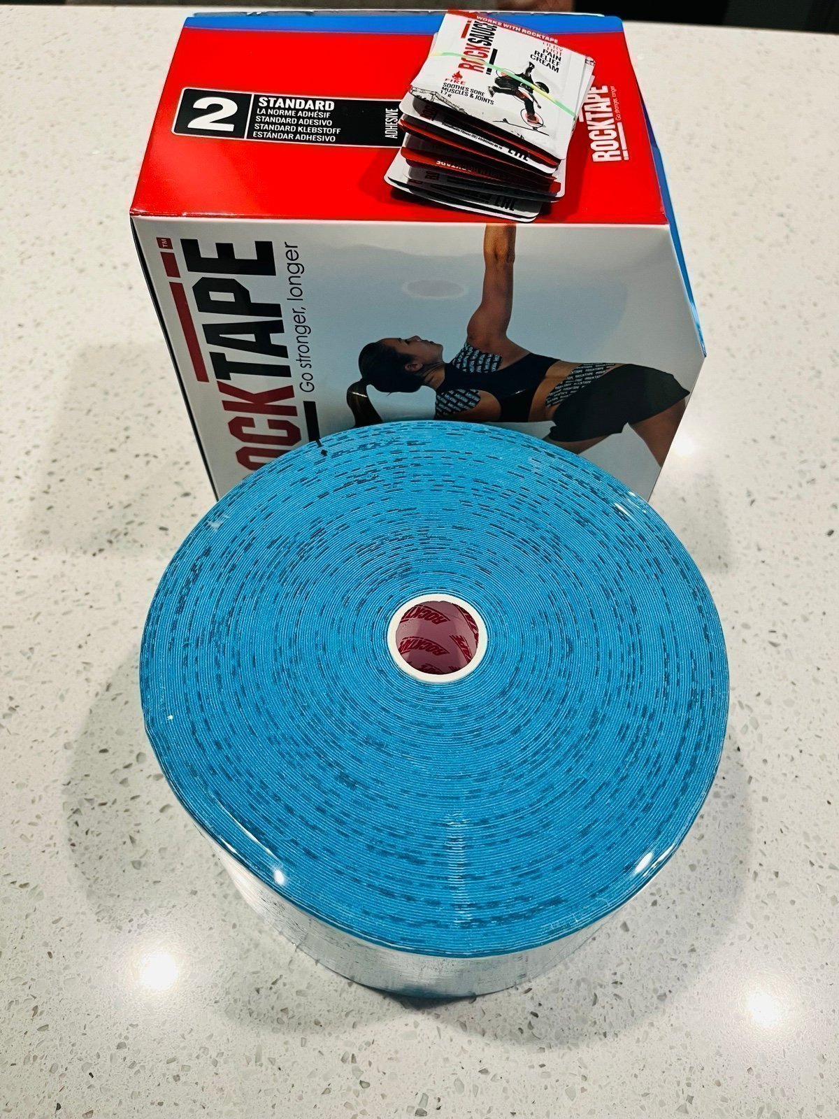 (4 Roll Lot) Rock Tape Kinesiology Tape Injuries, Atheletes, Recovey