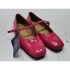 Scoop Womens Mary Jane Faux Leather Slip On Flat w/ Buckle Hot Pink Size 7 NEW