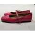 Scoop Womens Mary Jane Faux Leather Slip On Flat w/ Buckle Hot Pink Size 7 NEW