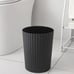 Black 2 Pack Small Trash Can Plastic Wastebasket Round Garbage Container Bin
