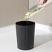 Black 2 Pack Small Trash Can Plastic Wastebasket Round Garbage Container Bin