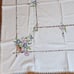 54x50 Heavy Broadcloth Tablecloth with Embroidered Floral #44