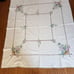 54x50 Heavy Broadcloth Tablecloth with Embroidered Floral #44