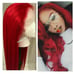 Red lace front wig..