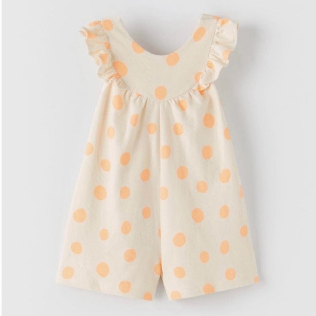 ZARA Girl Neon Polkadot Overall Jumper Romper 4-5 year old