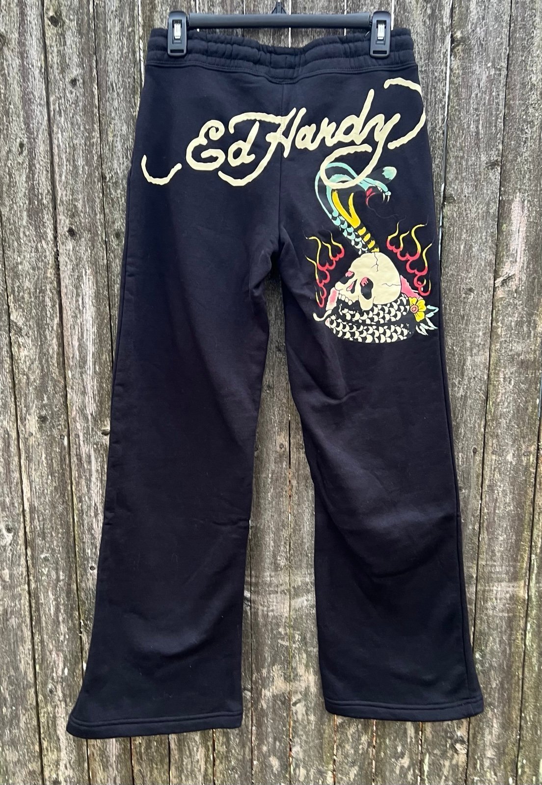 Authentic Ed Hardy NYC Skull Flare Pants X-Large