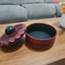 Decorative handmade boho african leather storage box