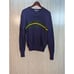 Vintage Polo Ralph Lauren Mens Knit V Neck Blue Green Striped Sweater Medium