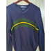Vintage Polo Ralph Lauren Mens Knit V Neck Blue Green Striped Sweater Medium