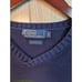 Vintage Polo Ralph Lauren Mens Knit V Neck Blue Green Striped Sweater Medium
