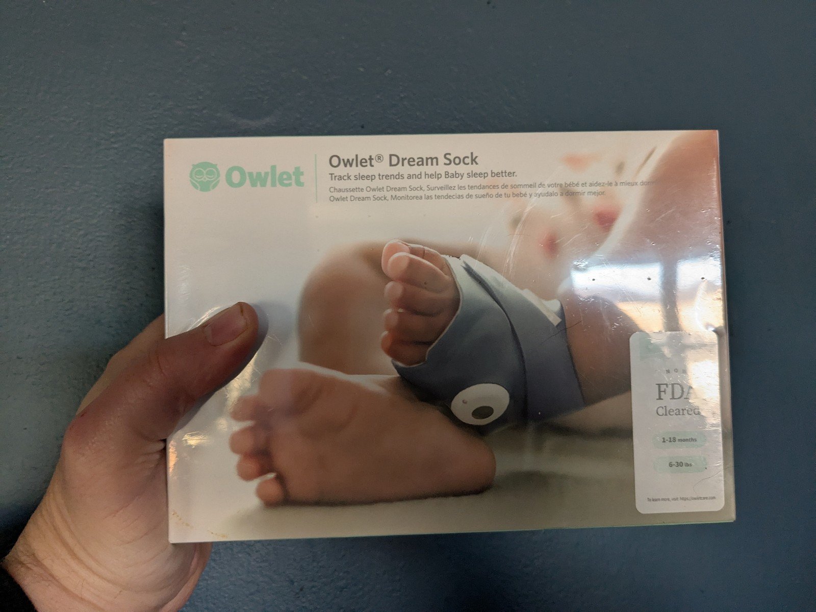 Owlet Dream Sock FDA-Cleared Smart Baby Monitor - Track Live Heart Rate, Oxygen