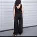 Kate Spade black crepe tie waist v-neck romper with pockets size XS