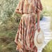 Soft Surroundings Cyra Dress Painted Stripe Asymmetrical Hem Large Nwt