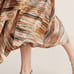 Soft Surroundings Cyra Dress Painted Stripe Asymmetrical Hem Large Nwt