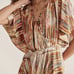 Soft Surroundings Cyra Dress Painted Stripe Asymmetrical Hem Large Nwt