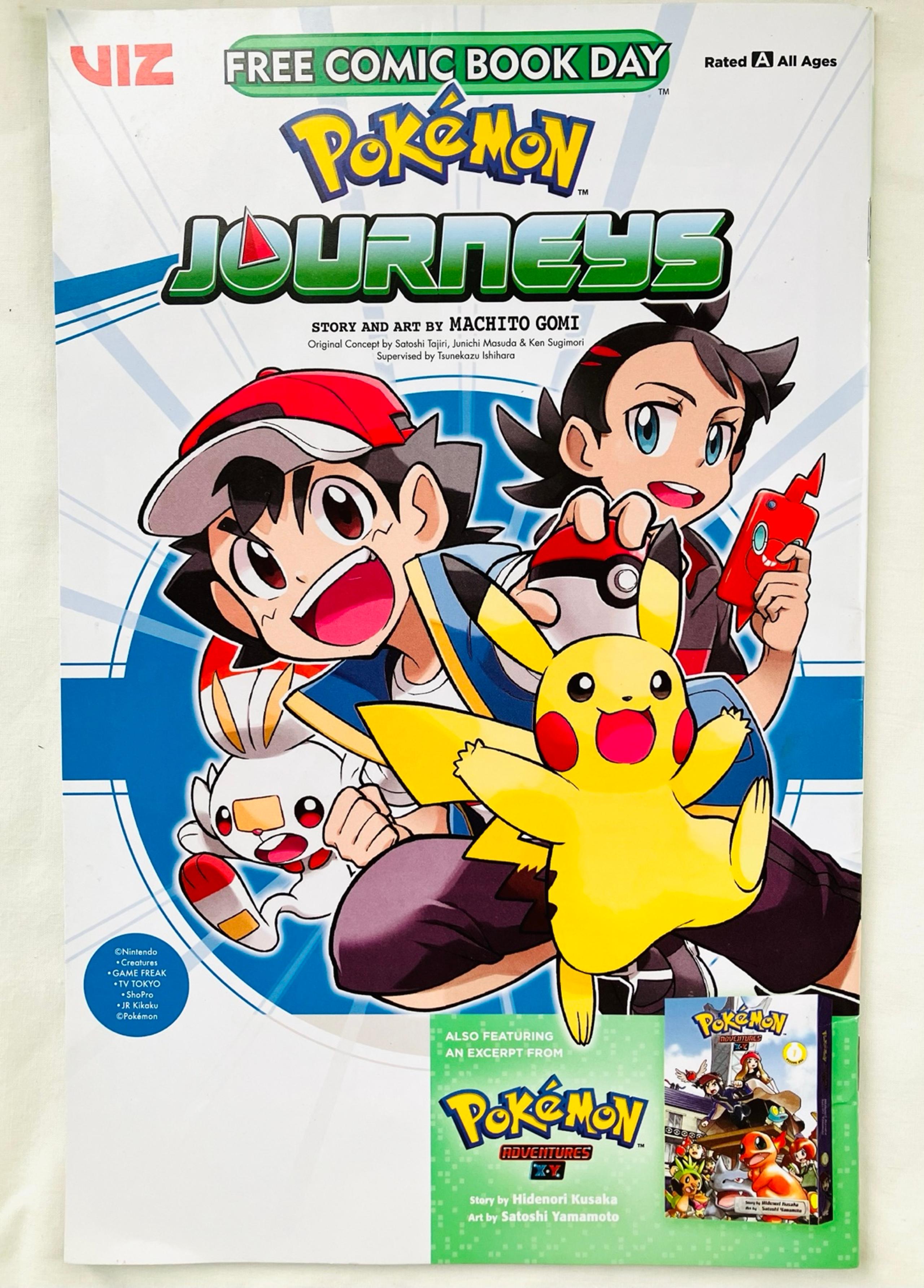Pokémon Journeys Free Comic Book Day 2022 Machito Gomi ViZ Media Like New PikaPi