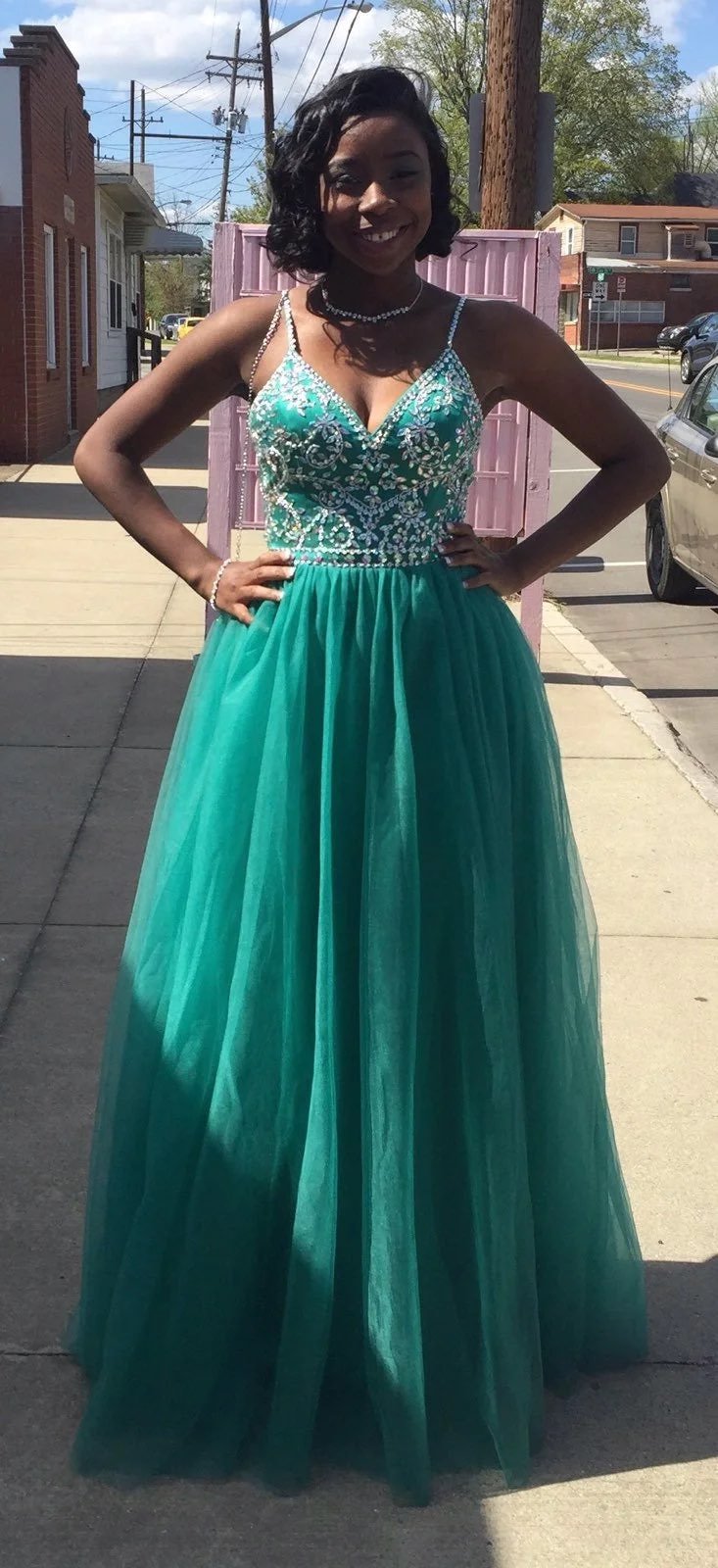 Emerald Green Prom Dress