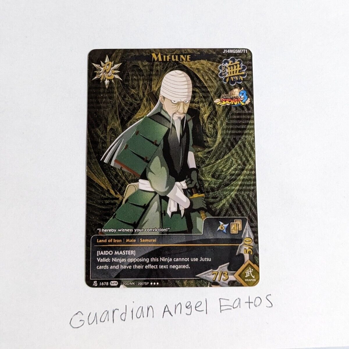 Naruto TCG CCG Mifune Iaido Master Super Rare Foil Card Near Mint English Set 28