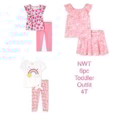 NWT 6pc 4T Toddler Girls Cute Outfits