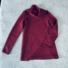 ARC'TERYX DESIRA PULLOVER SWEATSHIRT BURGANDY MAROON LAYERING FLEECE MOCK NECK
