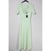415 NWT Maje Ruche Tie Back Midi Dress 40 Vert L Ribbed Knit Stretch