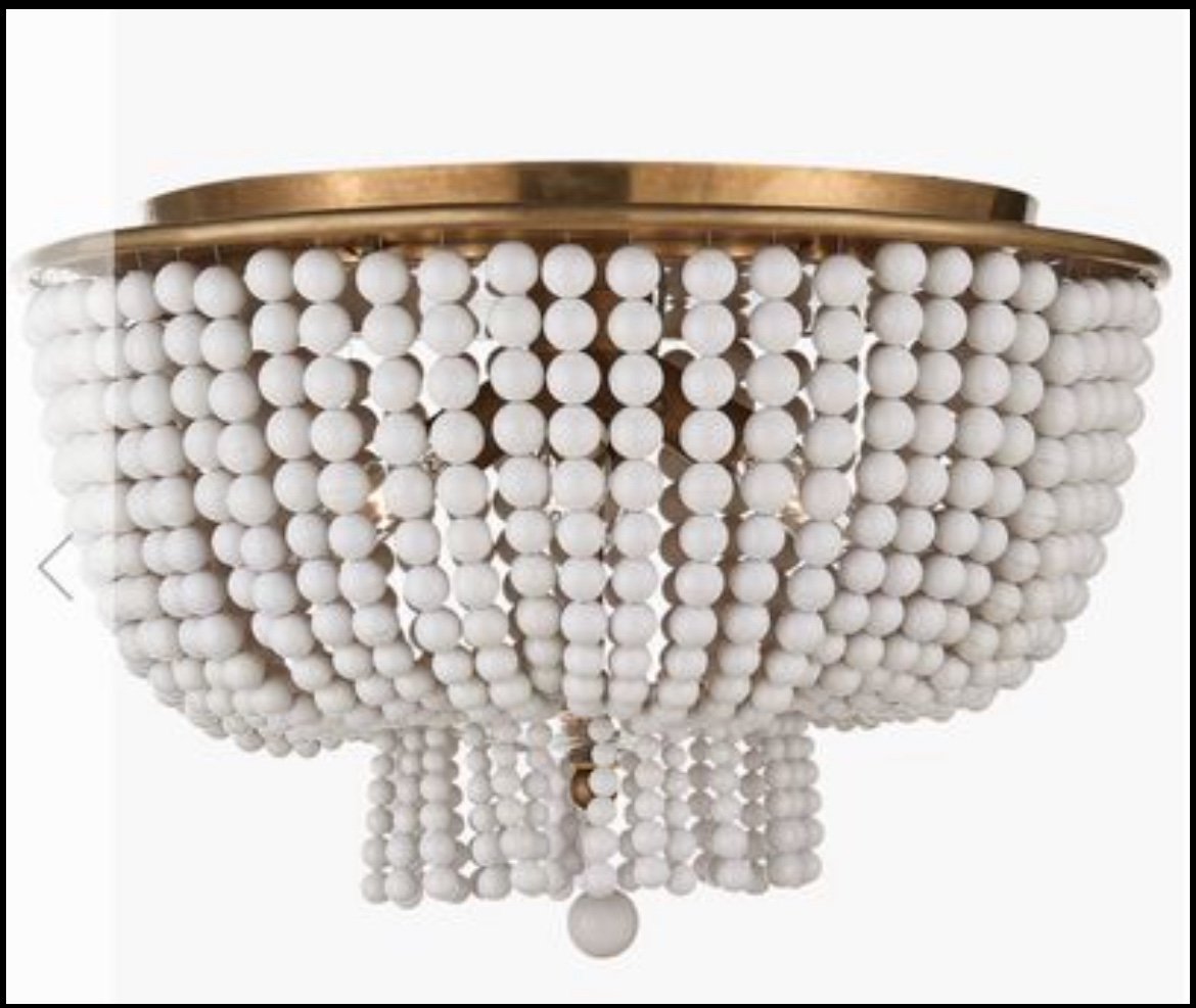 Aerin Designer Visual Comfort Jacqueline Flush Mount Brass White Light Lamp