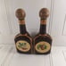 Rustic Genuine Leather Vined Fruit Design 2 Bottles