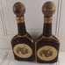 Rustic Genuine Leather Vined Fruit Design 2 Bottles