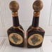 Rustic Genuine Leather Vined Fruit Design 2 Bottles