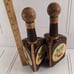 Rustic Genuine Leather Vined Fruit Design 2 Bottles