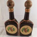 Rustic Genuine Leather Vined Fruit Design 2 Bottles