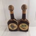 Rustic Genuine Leather Vined Fruit Design 2 Bottles