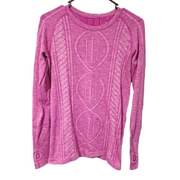 Lululemon Size 8 Rest Less Pullover Heathered Ultra Violet Long Sleeve Top