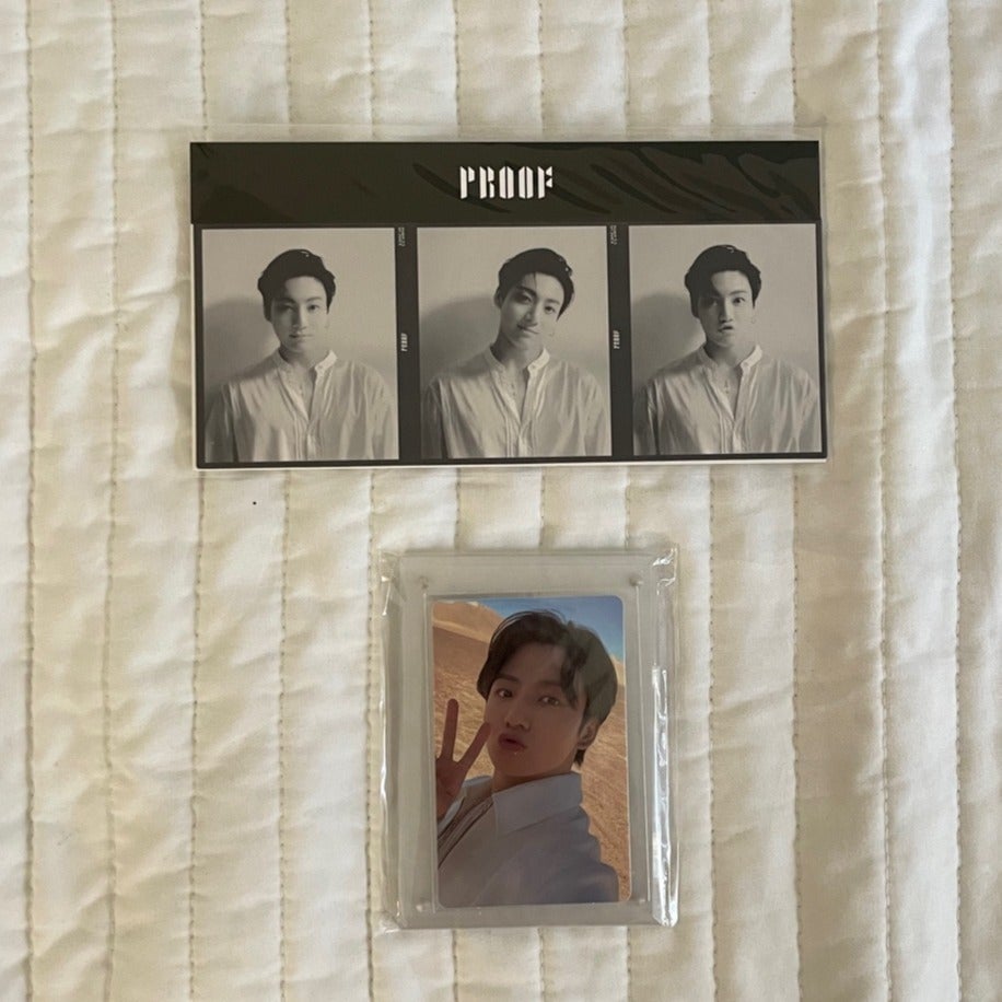 BTS PROOF WEVERSE POB JUNGKOOOK:TRIPTYCH FILM+RANDOM PHOTOCARD W/ ACRYCLIC FRAME