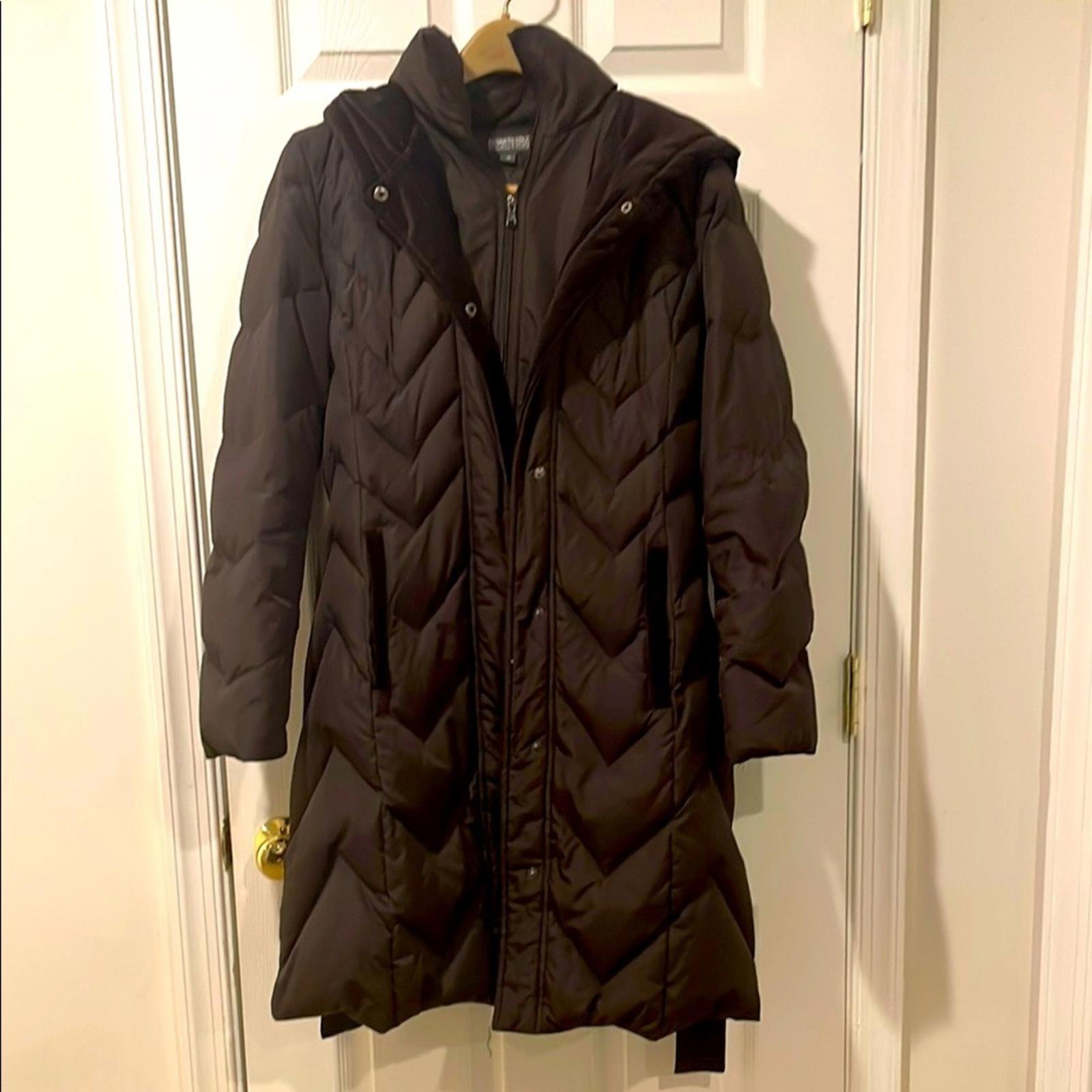 Kenneth Cole Reaction Women's brown Quilted Long Coat