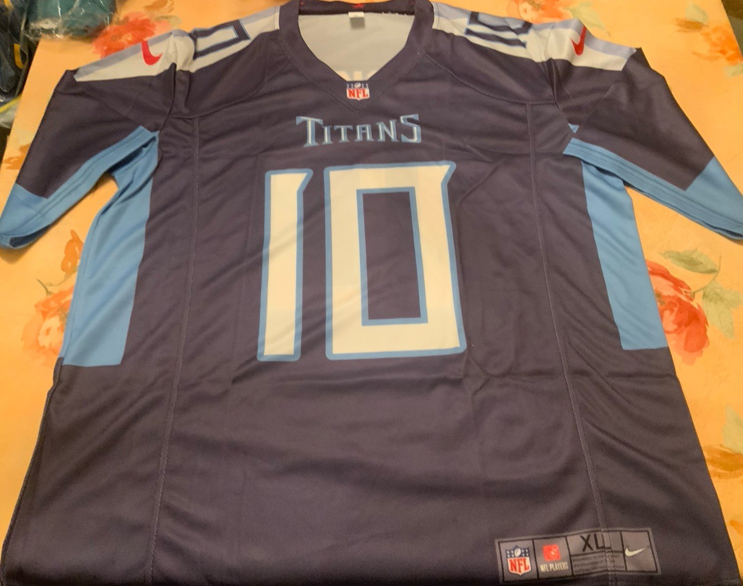 Men's Tennessee Titans DeAndre Hopkins Nike Navy Jersey, XL