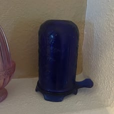 Mosser Glass Cobalt Holly and Berry