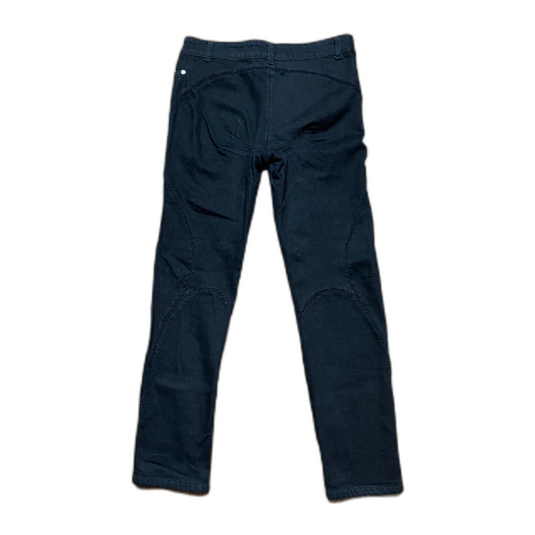 デニム・ジーパン ALEXANDER MCQUEEN Women Denim Pants 804375 QMACX 1307 Black Black denim trouser with knot details ALEXANDER MCQUEEN