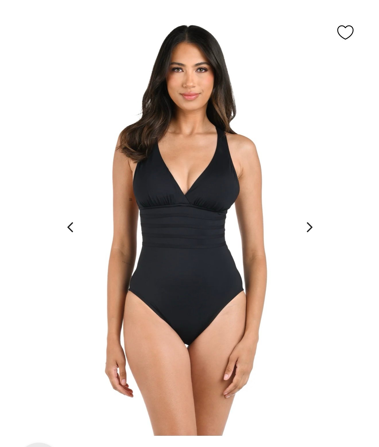 La Blanca Island Goddess Black Multi-Strap Cross Back One Piece Swimsuit 16 NWT