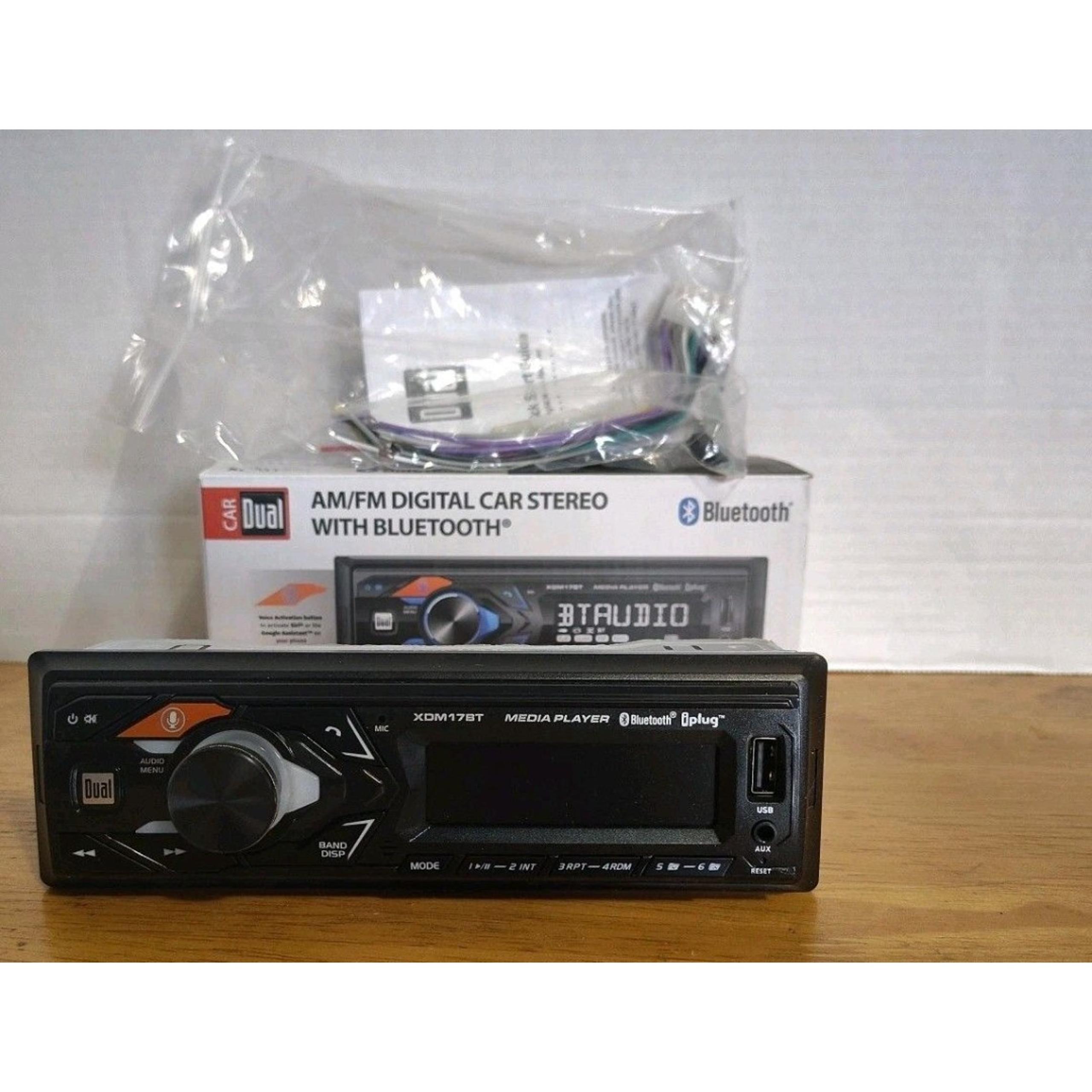 Dual Electronics XDM17BT Single DIN Car Stereo NEW Complete